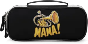 Funny Snail French Horn Musician Gift Pencil Bag Travel Cosmetic Makeup Pouch Portable Stationery Organizer for Women