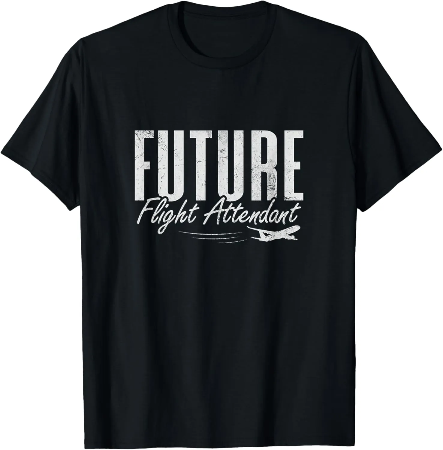 Future Flight Attendant Plane Flight School Student Grunge T-Shirt