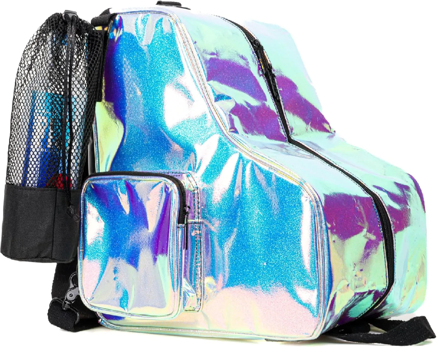 Fydelity- Retro Cute Roller Skate Bag for Women, Converts into Roller Skates Backpack –Heavy Duty Roller Skating Bag Fits Mens Ice Skate, Boys Inline Skates, Girls Figure Skates