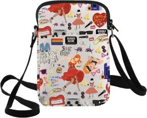 G2TUP 80s Singer Inspired Crossbody Bag 80s Lyrics Album Fans Gift 80s Music Lyrics Shoulder Bag Singer Album Merch