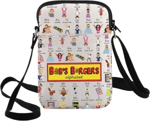 G2TUP Bob Belcher Crossbody Bag Gene & Louise & Tina Fans Gift Bob Family Shoulder Bag Belcher's Family Merchandise