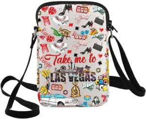 G2TUP Las Vegas Travel Crossbody Bag - Take Me To Las Vegas Casino Shoulder Bag - City Merchandise