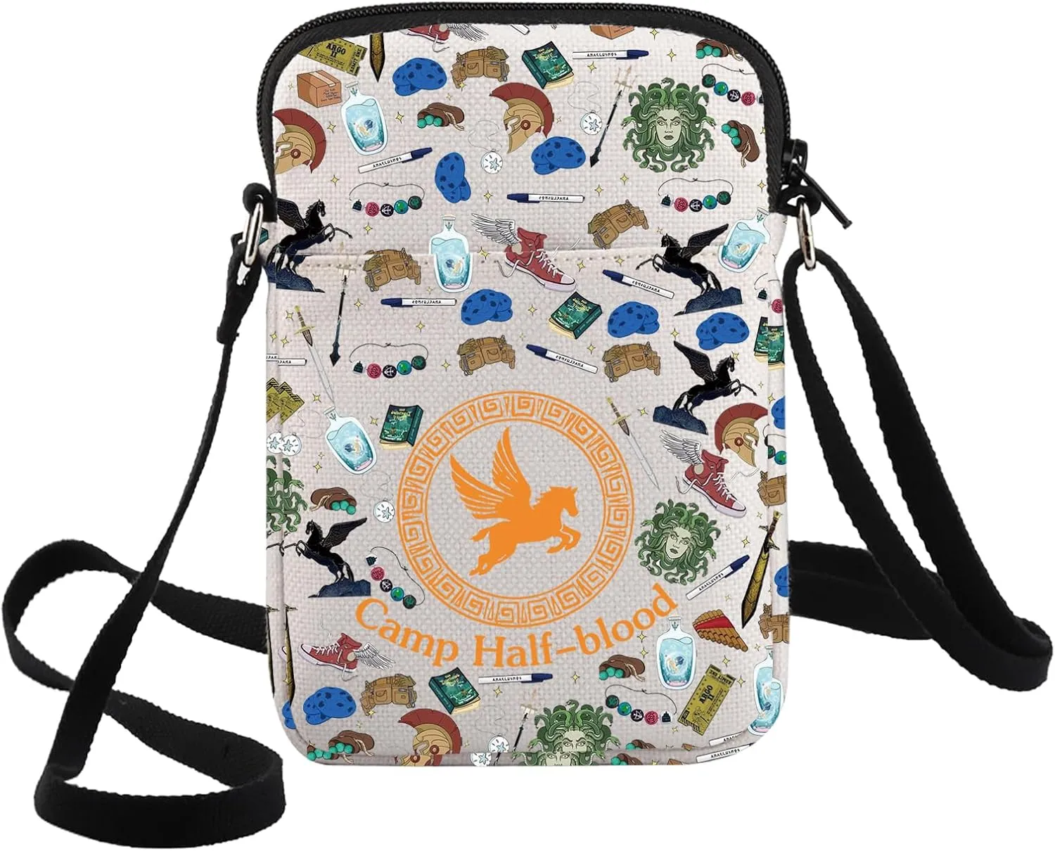 G2TUP Orange Horse Crossbody Bag Horse Inspired Gifts Camp Half Blood Shoulder Bag
