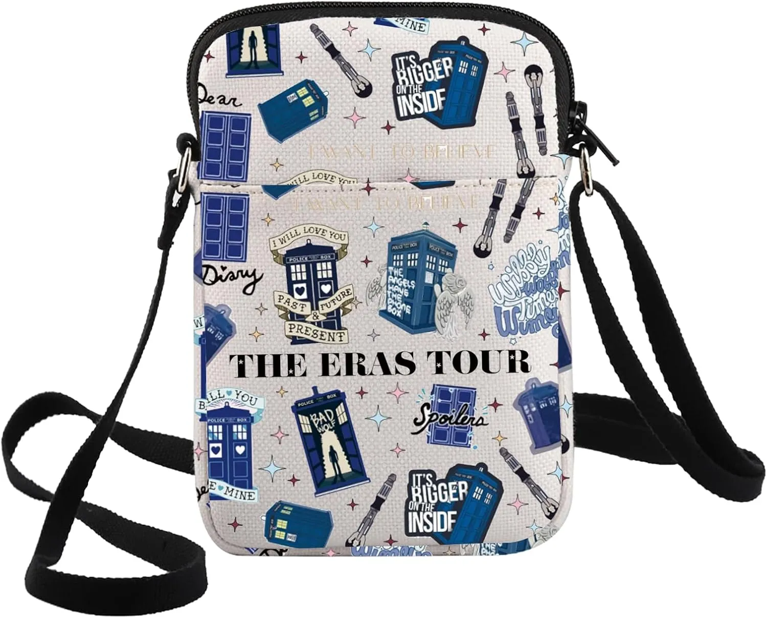 G2TUP Police Box Crossbody Bag Williams‌ & Rose Tyler Fans Gift Policeman Boxes Tour Shoulder Bag Doctor Theme Merchandise