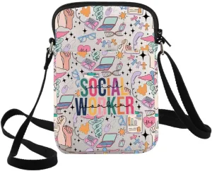 G2TUP Social Worker Crossbody Bag Social Workers Gifts Social Work Travel Shoulder Bag Social Volunteer Survival Kit