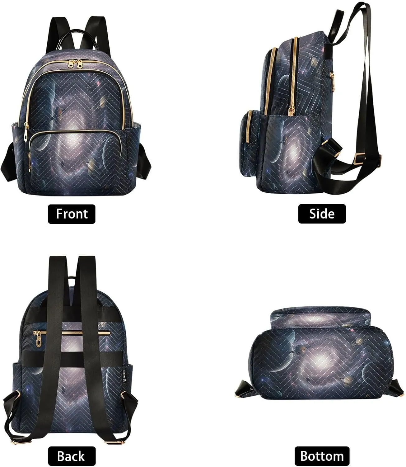 Galaxy Nebula Space Dark Backpack Purse for Women Travel Bag with Anti-theft Back for College Hiking S