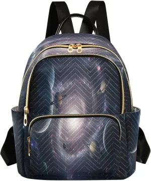 Galaxy Nebula Space Dark Backpack Purse for Women Travel Bag with Anti-theft Back for College Hiking S