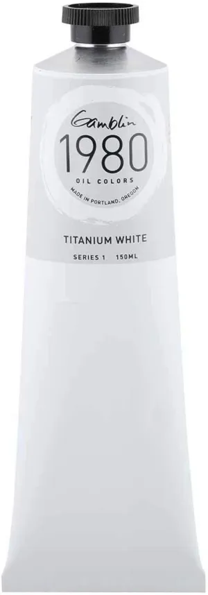 Gamblin Titanium White 1980 Oil 150Ml, 5.27 Fl Oz (Pack of 1)