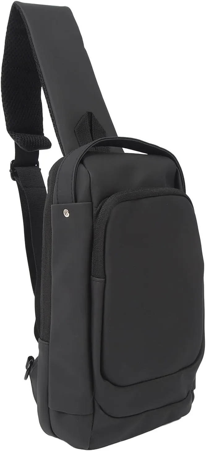 Game Console Shoulder Bag, Breathable Portable Shockproof Sling Bag with Adjustable Strap, Compact Chest Backpack Compatible with Steam Deck Console and Accessories