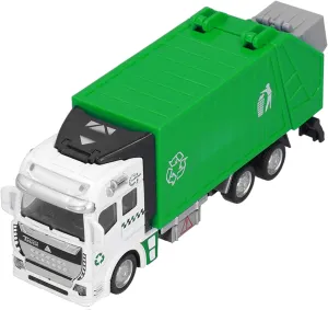 Garbage Truck Toy,Pull Back Garbage Truck Toy Alloy Plastic Delivery Trash Truck Vehicles Toys Decoration for Boys 1:48 (Green)