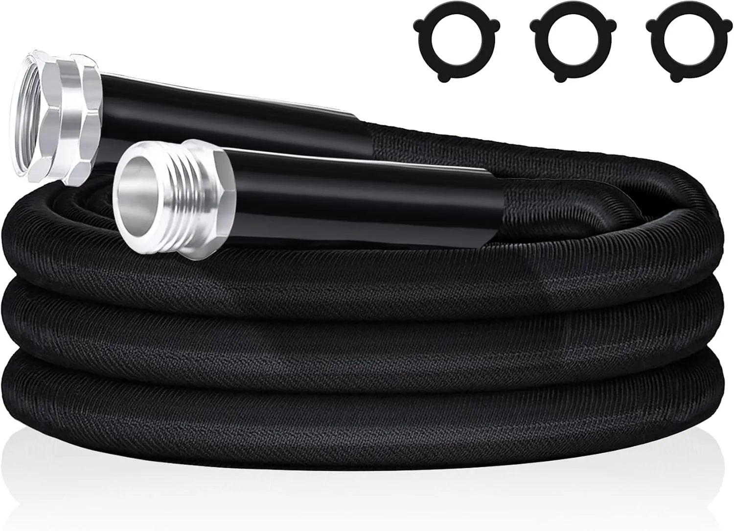 Garden Hose, Flexible Lightweight Water Hose, Burst & Crush Resistant, Ideal for All-Season Outdoor Use, Kink & Tangle Free, Rust Proof - 2025 Upgraded Model (5 FT)