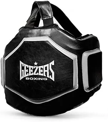 Geezers Pro Body Protector – Premium Leather, Multi-Layer Shock-Absorbing Foam, Adjustable Padded Shoulder Straps