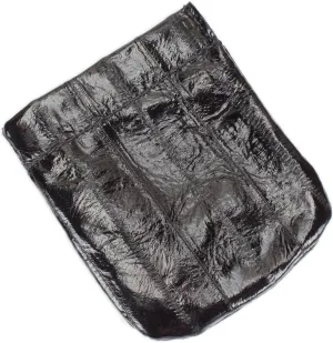 Genuine Eel Skin Leather Spring Loaded Coin Pouch