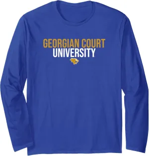 Georgian Court University Lions Stacked Long Sleeve T-Shirt