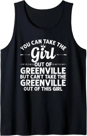 Girl Out Of GREENVILLE SC SOUTH CAROLINA Gift Funny Roots Tank Top