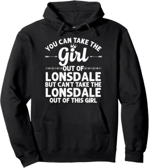 Girl Out Of LONSDALE MN MINNESOTA Gift Funny Home Roots USA Pullover Hoodie