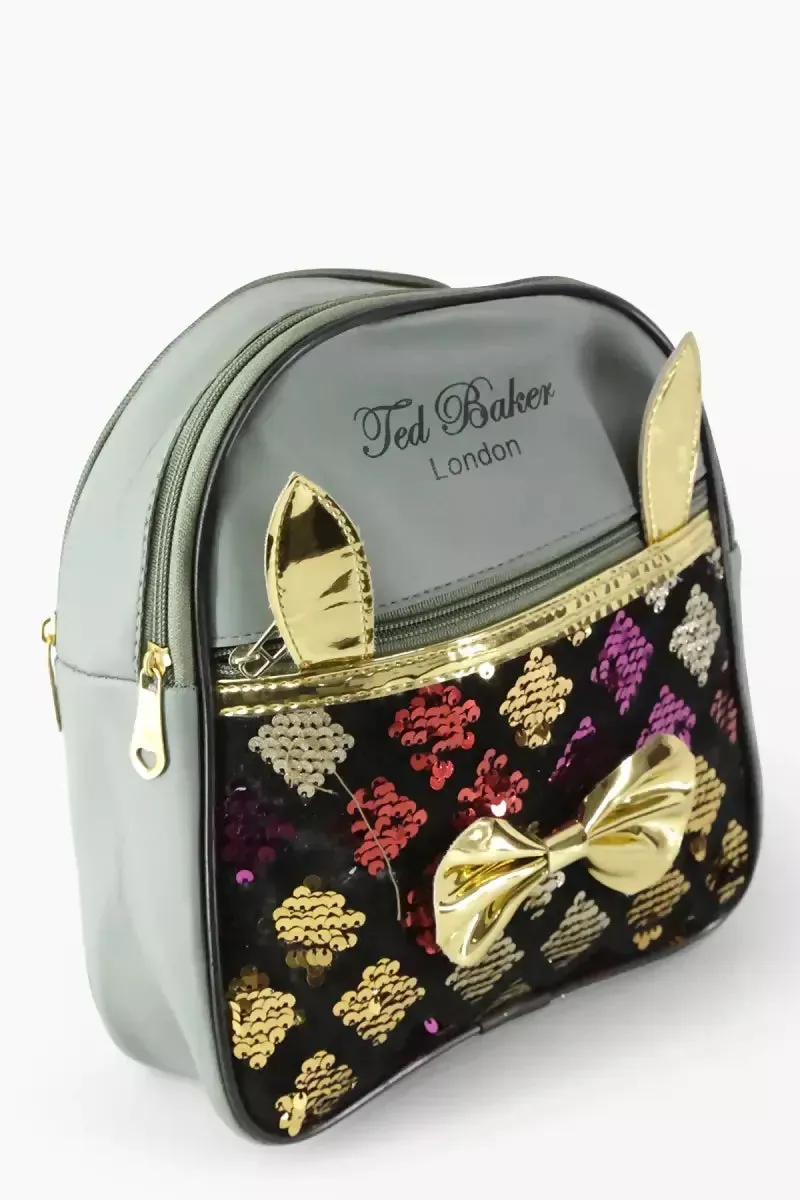Girl's Sequin Mini Shoulder Backpack - Sea green