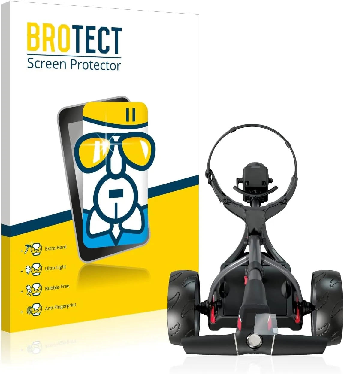 Glass Screen Protector Film Compatible with Motocaddy S1 Electric Trolley - Glass-Foil 9H Protection [Scratch Resistant, High Clarity]