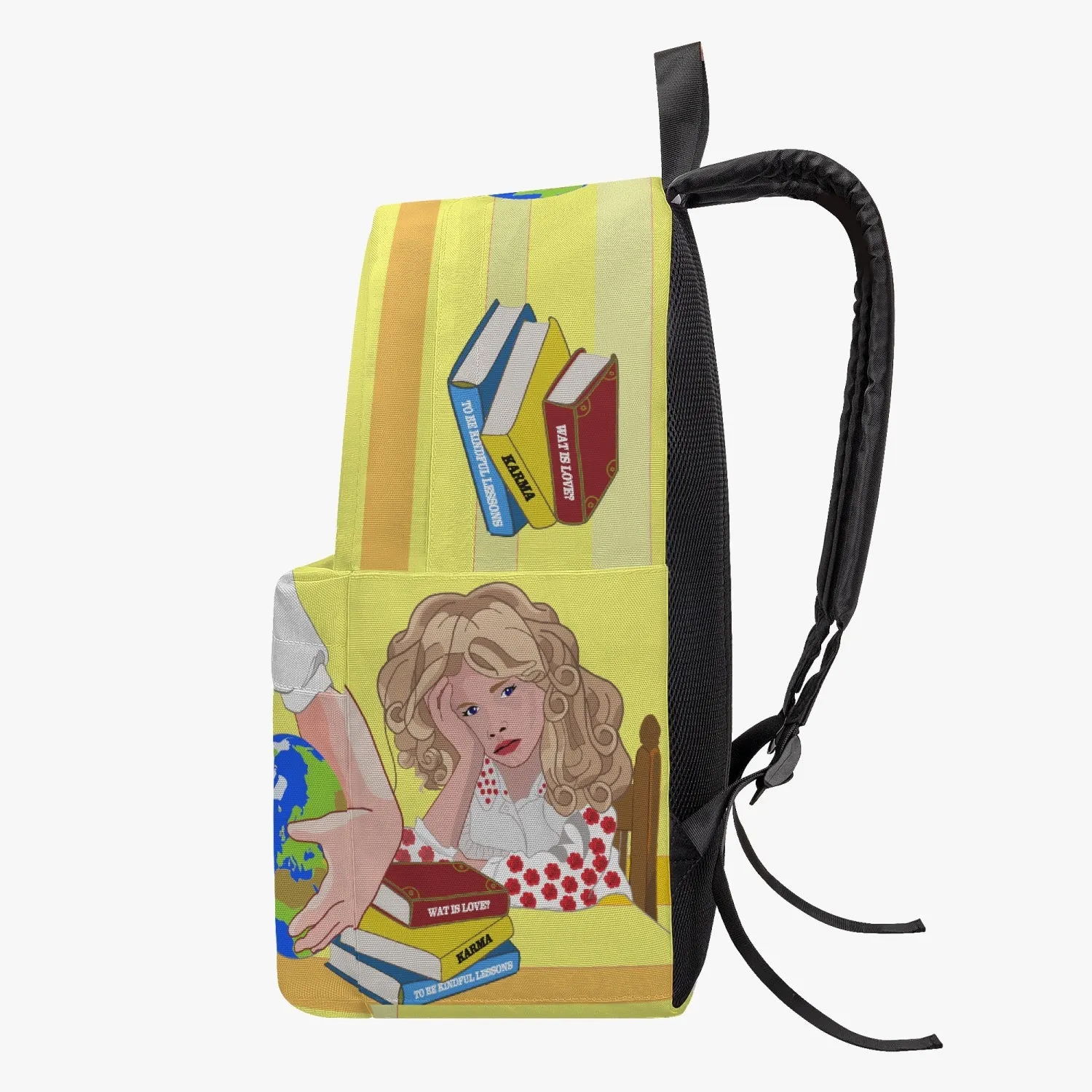 GLOBAL FREEDOM UNITED© Archangel Uriel SPECIAL LESSONS English Yellow - All-over-print Canvas Backpack