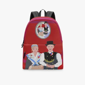 GLOBAL FREEDOM UNITED© Couple French Red - All-over-print Canvas Backpack