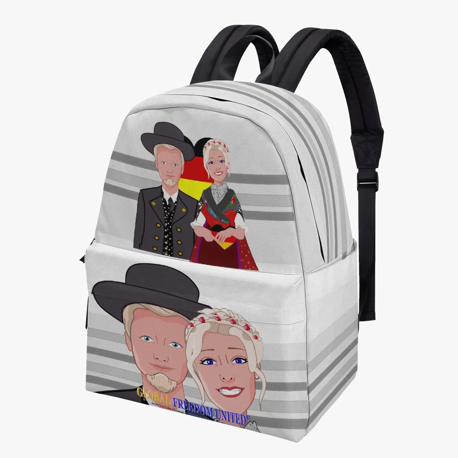 GLOBAL FREEDOM UNITED COUPLE GERMANY  All-over-print Canvas Backpack