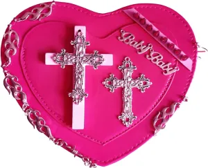 Gothic Punk purse bag Y2K Heart Cute Lolita shoulder bag for women