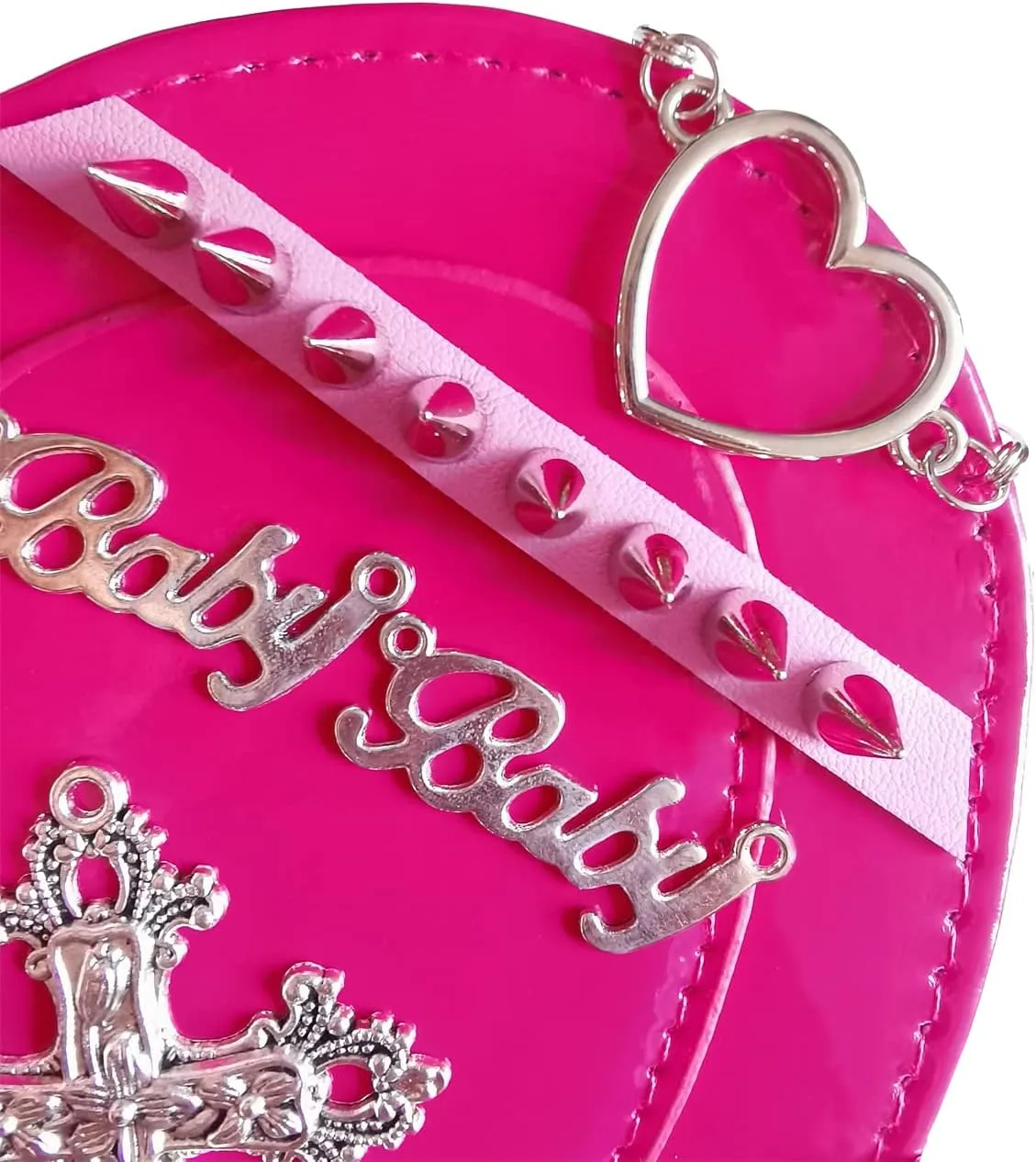 Gothic Punk purse bag Y2K Heart Cute Lolita shoulder bag for women