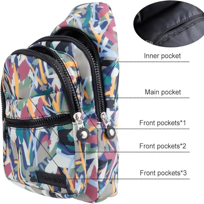 Gracie | Nylon Waterproof  Colorful Sling Bag