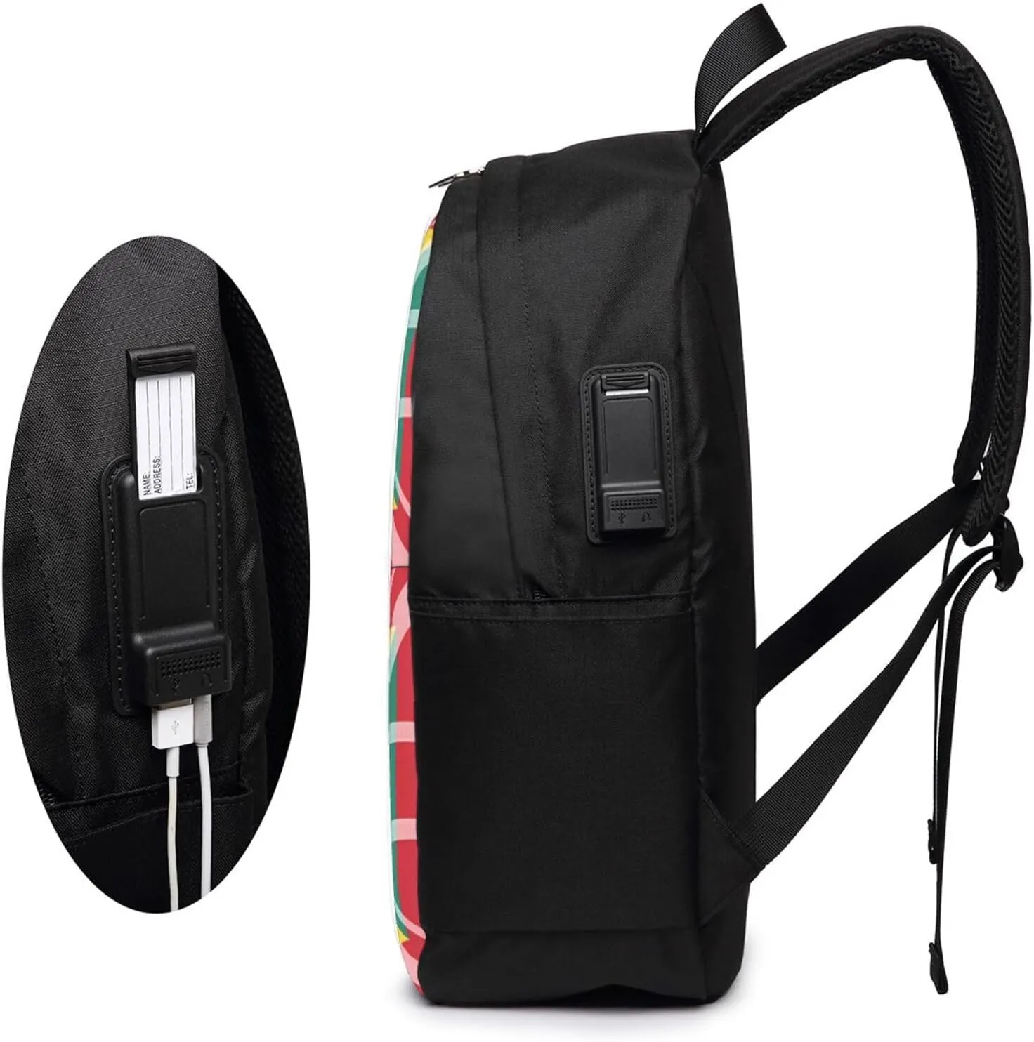 Grenada UK Flag Travel Backpack 17-Inch Laptop Backpacks Business Rucksack Casual Sport Daypack with USB Charging Port Carry-on Bag for Camping Biking