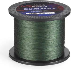 GumMAX 545/1093/1640yds 5-100LB 8X Braided Fishing Line Abrasion Resistant Superline Zero Stretch & Smaller Diameter Confuse & Never Fade in Saltwater and Freshwater