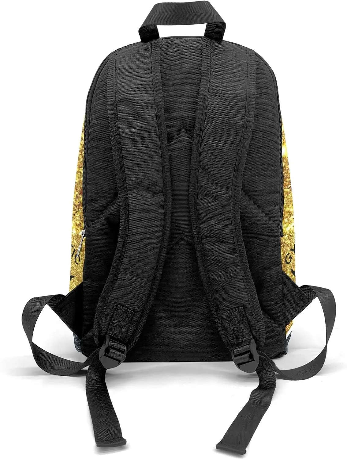 Gymnastic Athlete Gold Glitter Personalized Backpack for Teen Custom Travel Backpack for Boys Girs Bookbag Casual Bag Name Gift, Design 11, EU5566SS