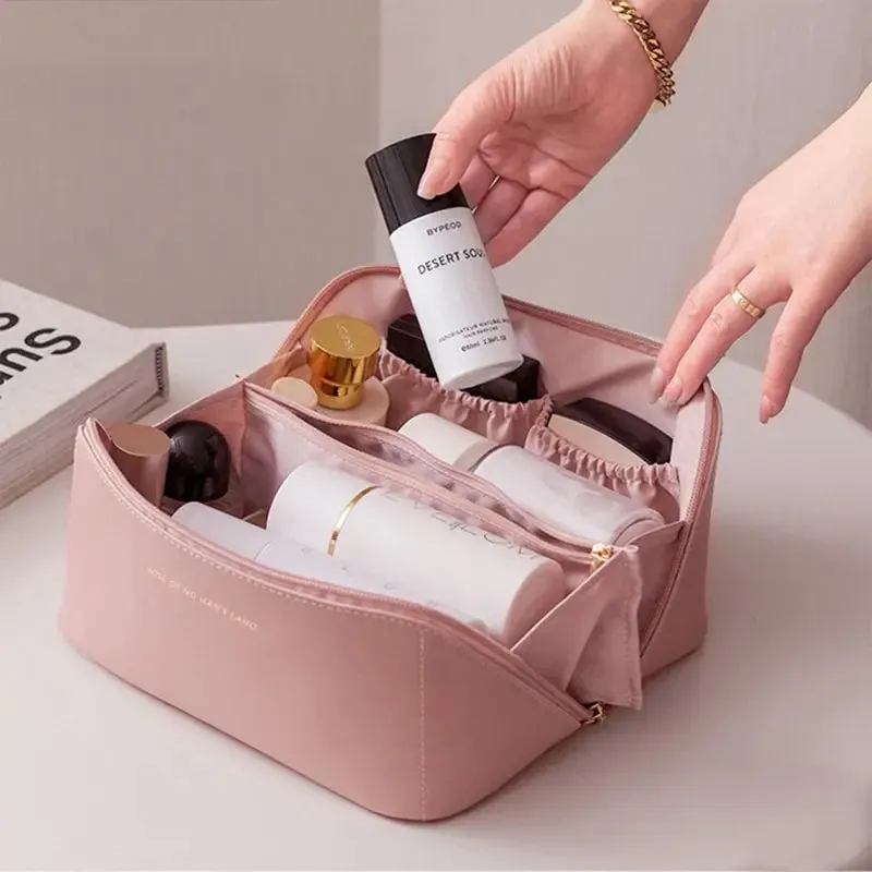 Hadlee | Women's Multifunctional PU Leather Cosmetic Makeup Bag