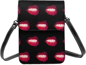 Halloween Witch Riding A Broom Cell Phone Purse Small Crossbody Bag For Women Men Wallet Purses With Adjustable Strap