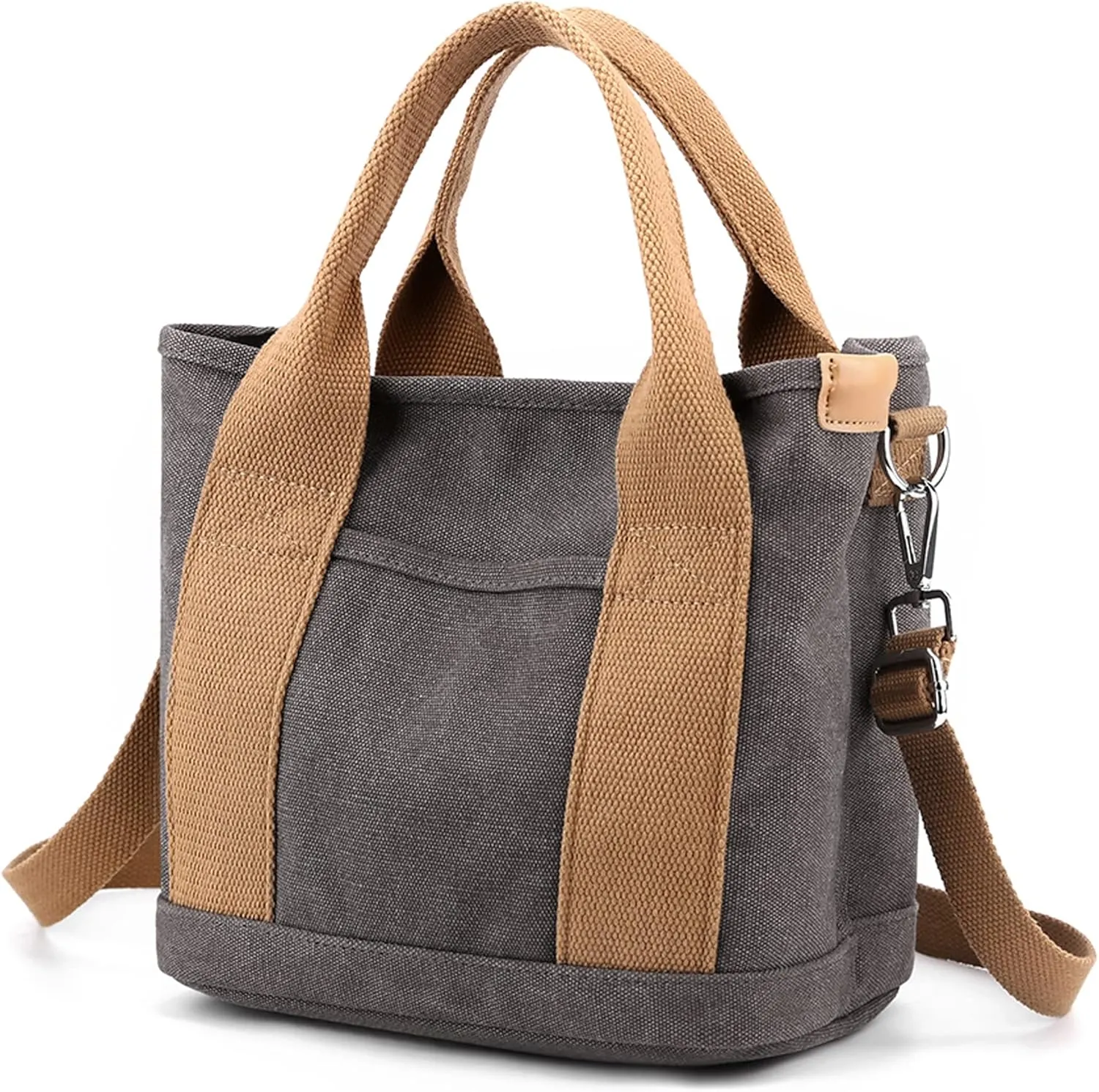 Handbag for Women Multi-Pockets, Canvas Tote Shoulder Bags with Zipper, Satchel Hobo Bag for Travel Work