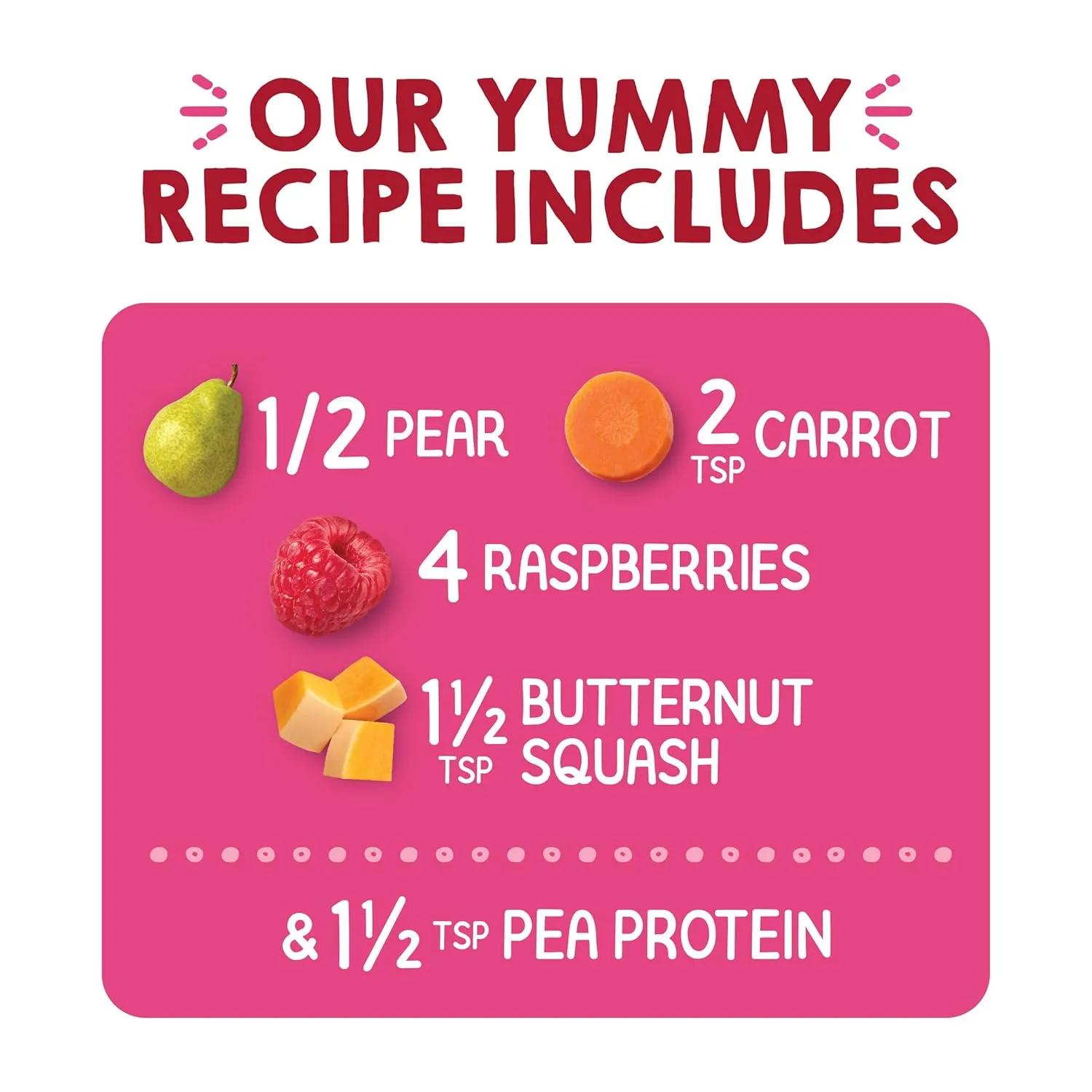 Happy Tot Organics Stage 4 Baby Food Pouches, Gluten Free, Vegan Snack, Fiber & Protein Fruit & Veggie Puree, Pears, Raspberries, Butternut Squash & Carrots, 4 Ounce(Pack of 16)