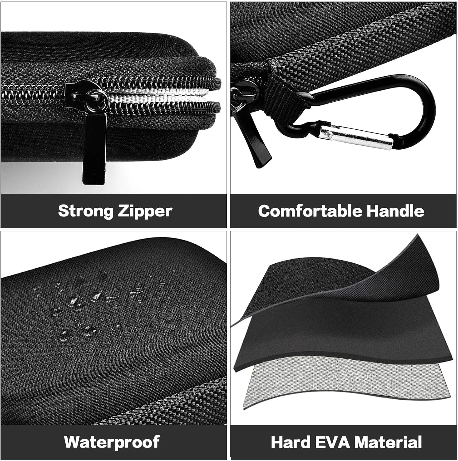 Hard Case Compatible with SanDisk 500GB/ 1TB/ 2TB/ 4TB Extreme Portable SSD - Up to 1050MB/s - USB-C, USB 3.2 Gen 2 - External for Solid State Drive. Carrying Travel Holder for USB Cables (Box Only)