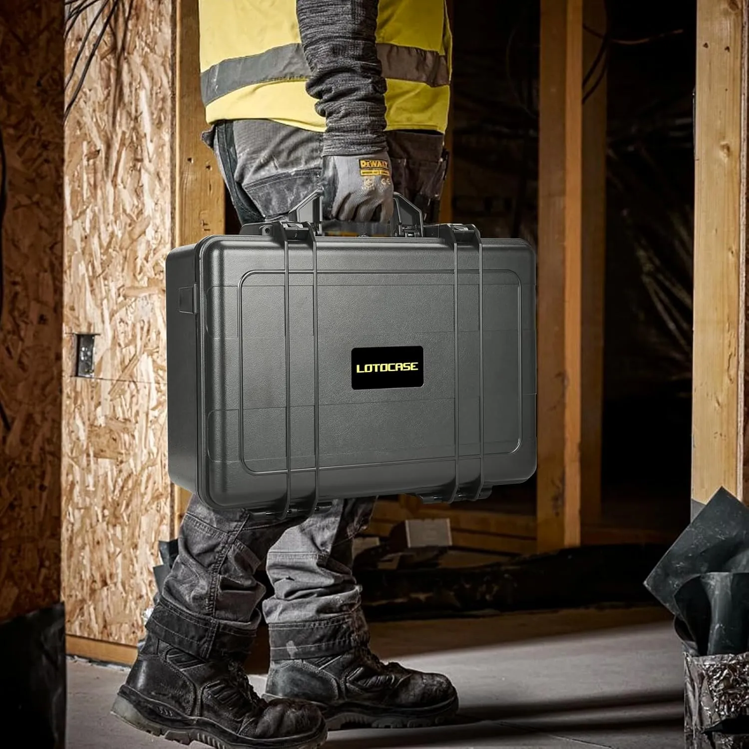Hard Case for Dewalt Router - Tool Bag for 20V Max XR Cordless Woodworking Router Tool, Waterproof & Shockproof Box for Dewalt 20v Router Brushless DCW600B (Charcoal, Large Capacity)