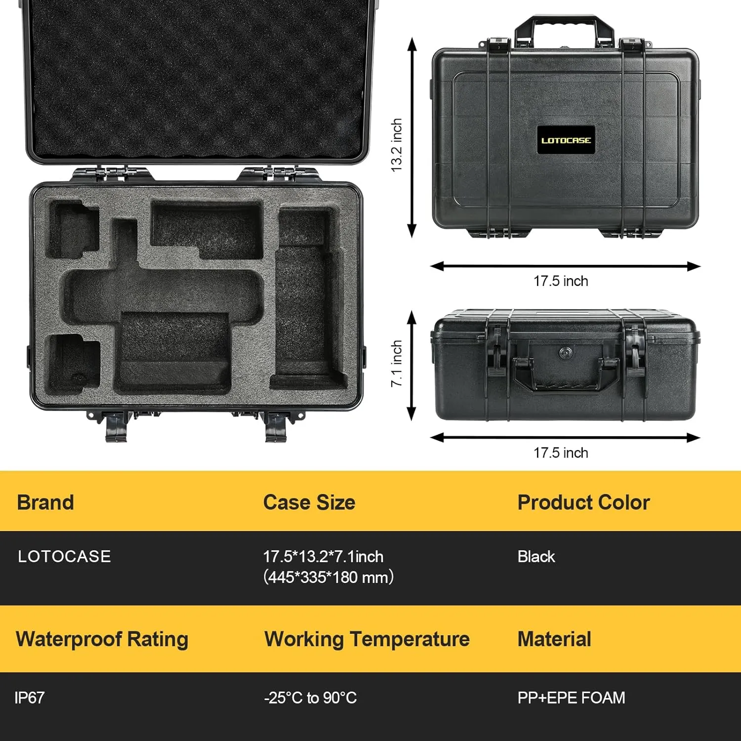 Hard Case for Dewalt Router - Tool Bag for 20V Max XR Cordless Woodworking Router Tool, Waterproof & Shockproof Box for Dewalt 20v Router Brushless DCW600B (Charcoal, Large Capacity)