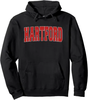 HARTFORD CT CONNECTICUT Varsity Style USA Vintage Sports Pullover Hoodie