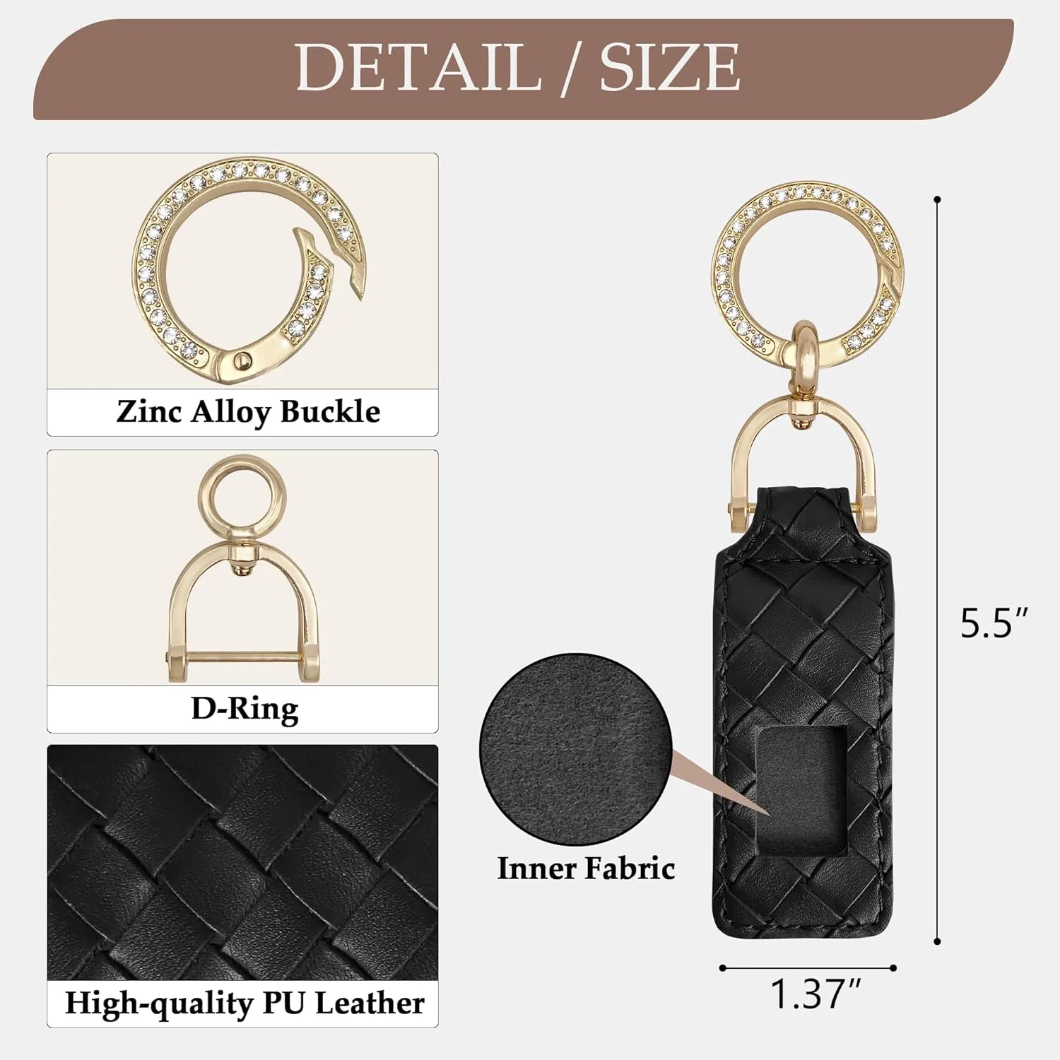 Hat Clip for Travel on Bag Backpack Luggage Fashion PU Leather Non-Magnetic Elastic Hats Holder Sun Cap Accessories