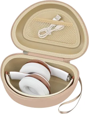 Headphone Case Compatible with Beats Solo 4/ for Beats Studio Pro/for Beats Solo3/ for Beats Studio3/ for Beats Solo2/ for Beats Solo Pro Bluetooth On-Ear Headphones Headset - Beige