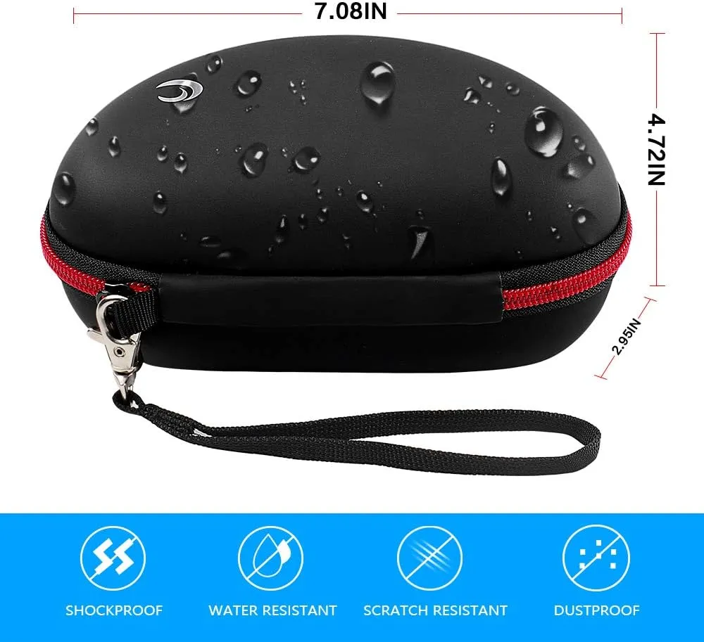 Headphone Case Compatible with Beats Solo 4, Studio Pro, Solo3, Studio3, Solo2, Solo Pro - Protective Storage Box with Waterproof Zipper for Bluetooth Headphones - Black