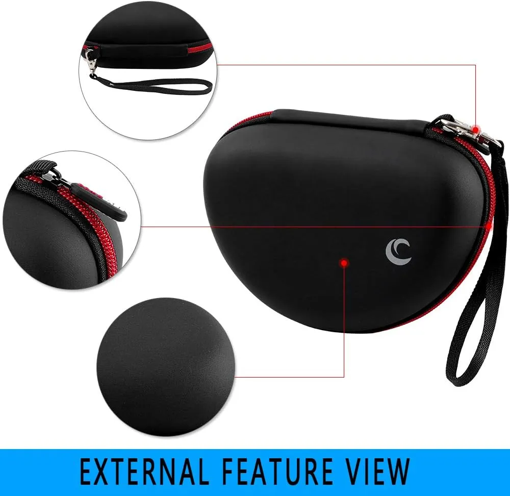 Headphone Case Compatible with Beats Solo 4, Studio Pro, Solo3, Studio3, Solo2, Solo Pro - Protective Storage Box with Waterproof Zipper for Bluetooth Headphones - Black
