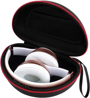 Headphone Case Compatible with Beats Solo 4, Studio Pro, Solo3, Studio3, Solo2, Solo Pro - Protective Storage Box with Waterproof Zipper for Bluetooth Headphones - Black