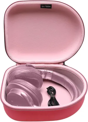Headphone Headset Case Compatible with JBL, Beats, Sony, Soundcore Anker, Raycon, TOZO, SteelSeries, Logitech, Jabra, Bose, Audio-Technica, Sennheiser Headphones, Magenta Pink