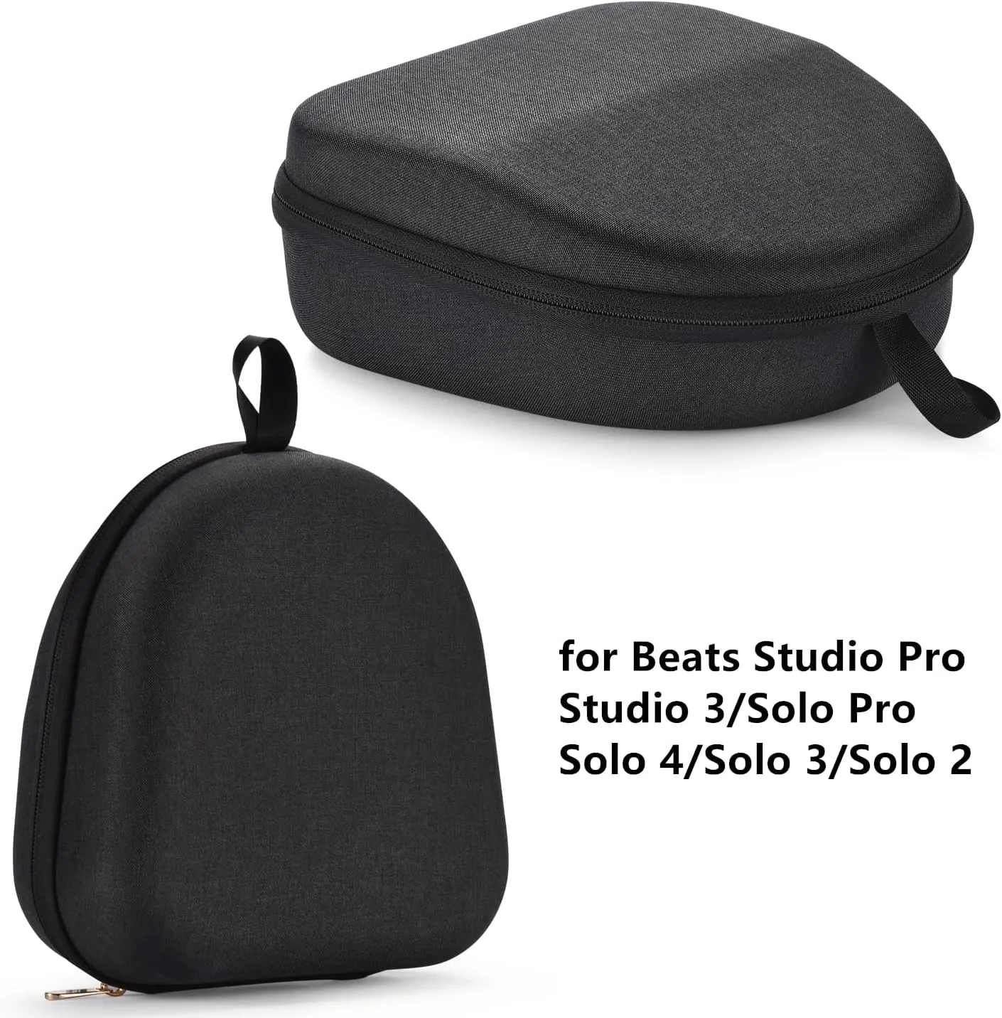 Headphones Case for Beats Studio Pro,Studio 3,Solo 4,Solo 3,Solo 2,Solo Pro,Portable Travel Carrying Cover Storage Bag for Beats Headphones Cable Accessories(Black)