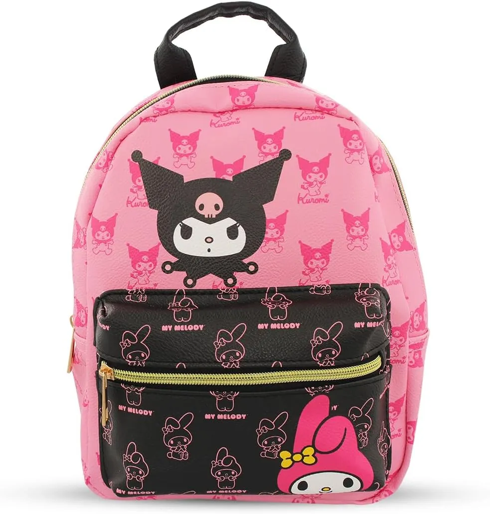 Hello Kitty and Friends Mini PU Leather Backpack Purse with Adjustable Straps 10 Inch (Pink, One Size)