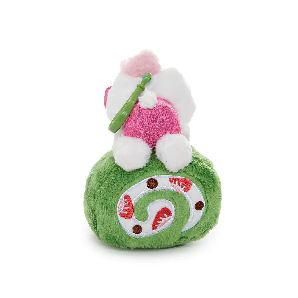 Hello Kitty Matcha Swiss Roll cake Mascot Clip-On Plush