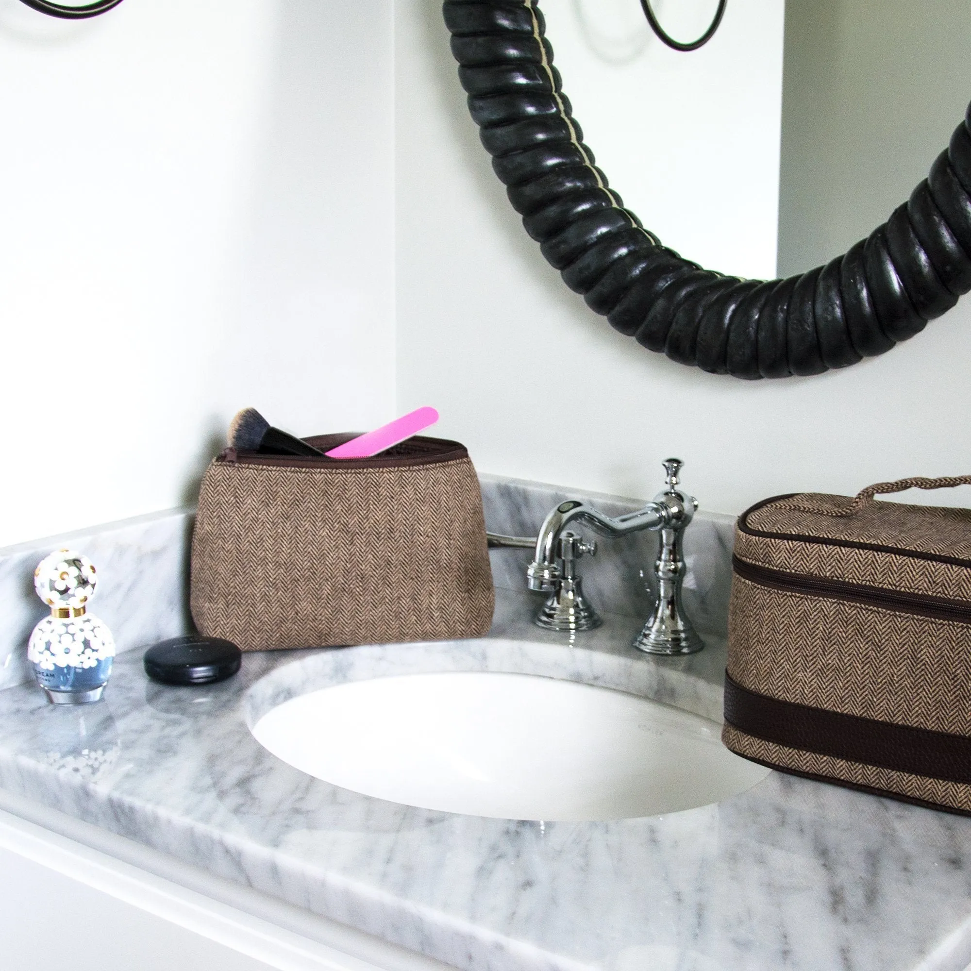 Herringbone Cosmetic Pouch