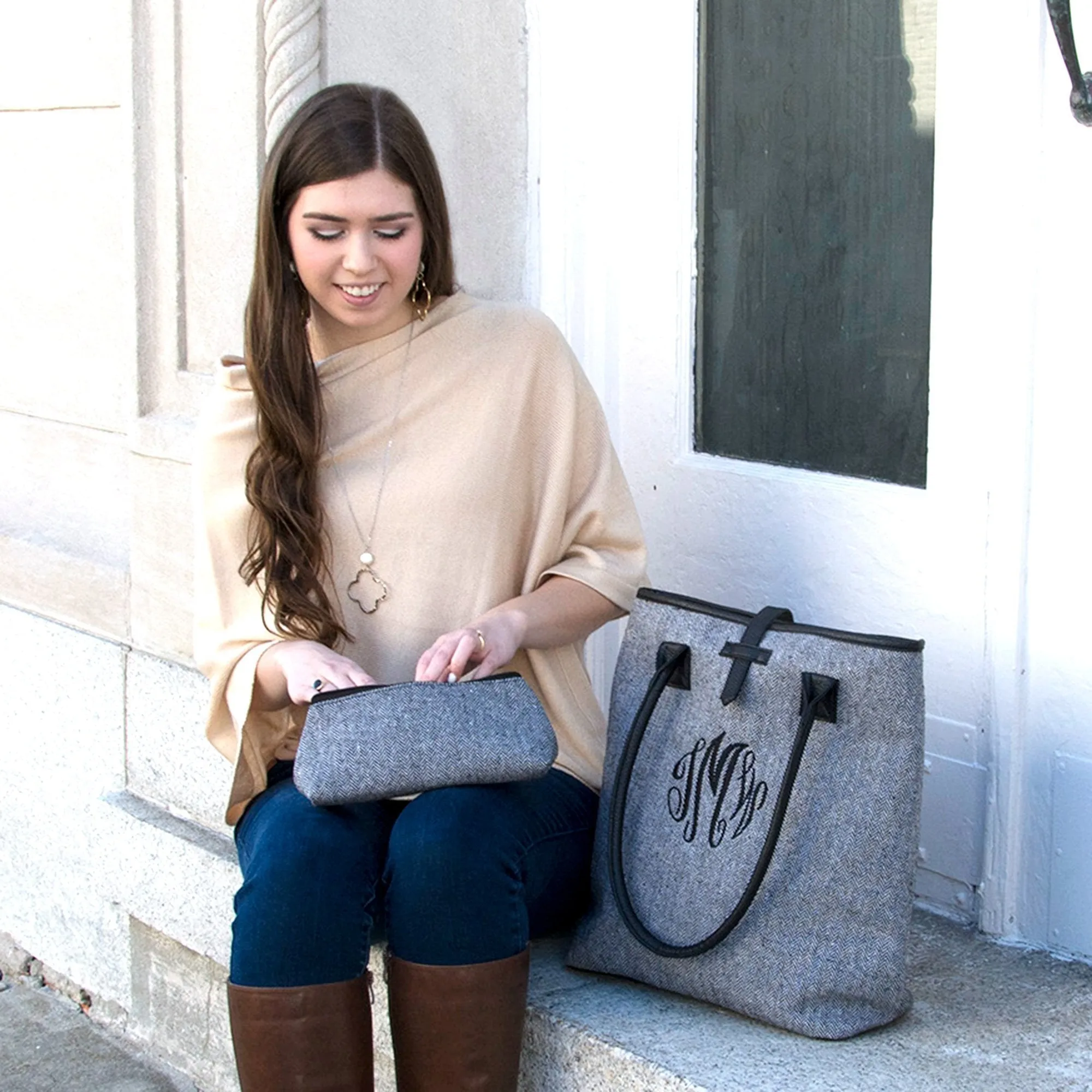 Herringbone Grab 'N' Go Pouch